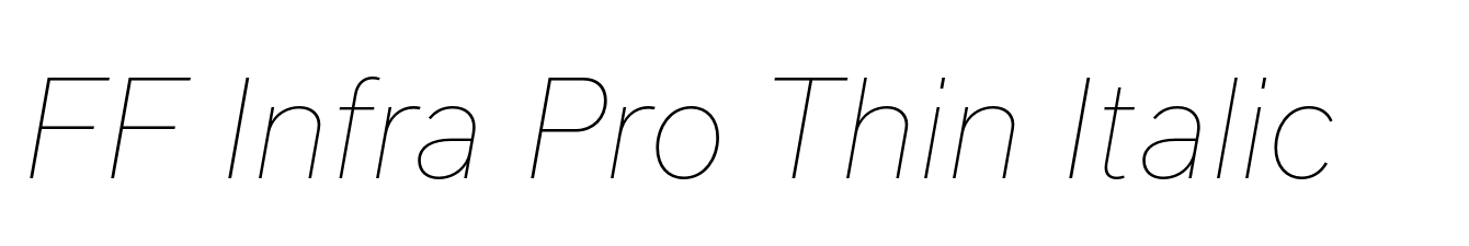 FF Infra Pro Thin Italic
